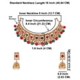 thumbnail image 4 of Efulgenz Antique Vintage Indian Jewelry Wedding Set for Women Multicolor Kundan Crystal Faux Pearl Bridal Choker Neckalce Jhumka Earrings Traditional Necklace Set Bollywood Jewelry, 4 of 6