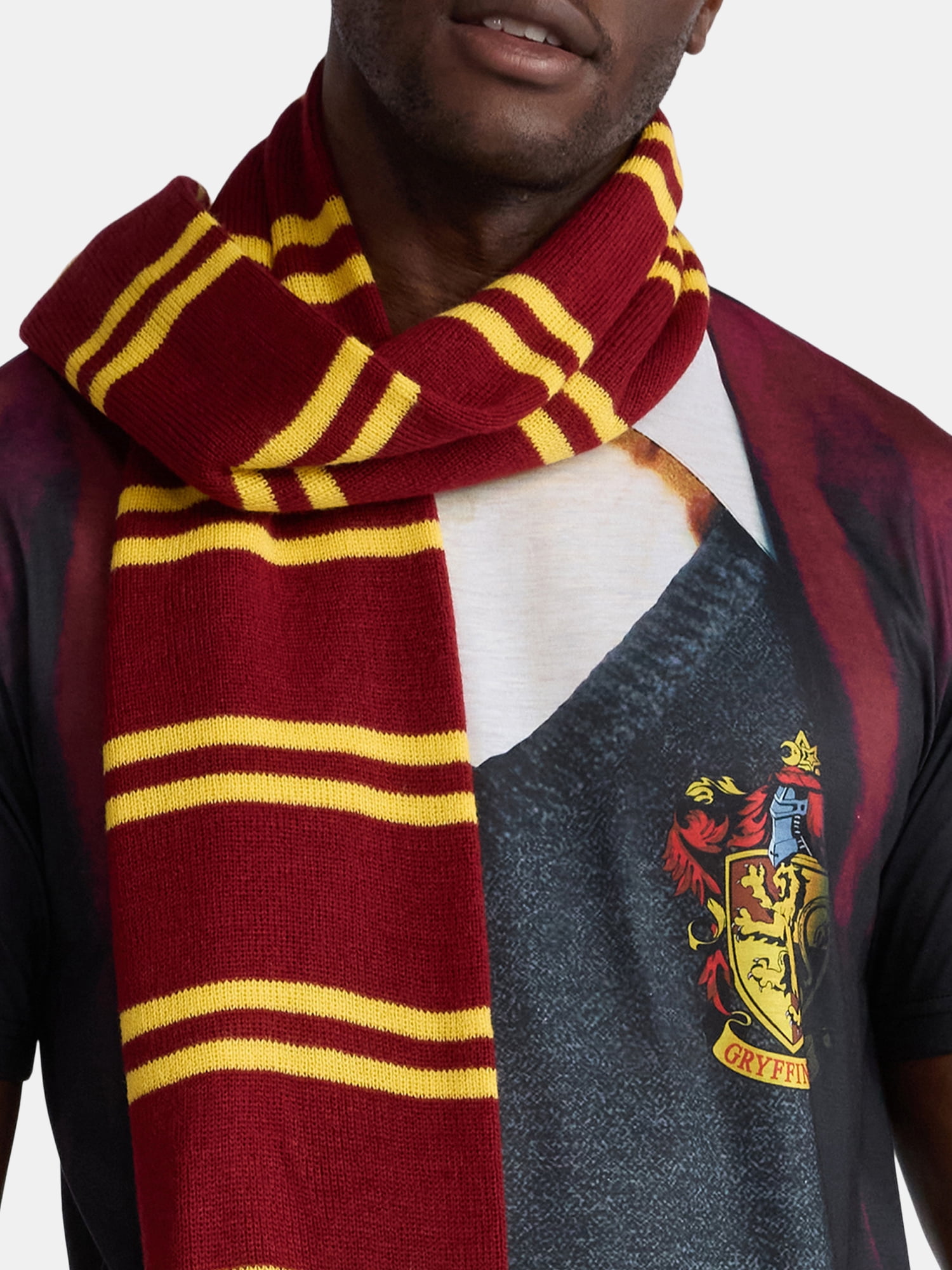 Harry Potter, Men's & Big Men's Graphic Halloween Cosplay T-Shirt and Scarf, Sizes XS-3XL