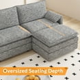 thumbnail image 4 of 108" Modular Chenille Cloud Sectional with Ottoman, Extra-Deep l-Shape Sofa for Living Room & Apartment, 4 of 6