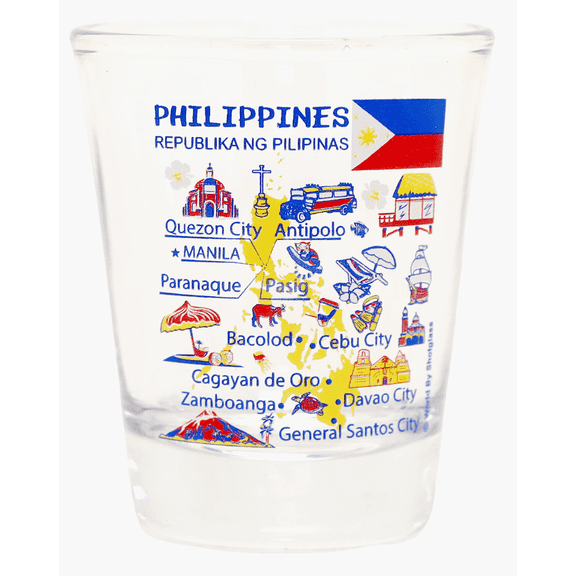 Philippines Landmarks and Icons Collage Shot Glass