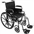 thumbnail image 3 of ProBasics Fauteuil Roulant Standard - Accoudoirs de Bureau à Dossier Rabattable - Capacité de Poids de 250 Livres - Noir - Repose-Pieds à Bascule - Siège 16 Pouces x 16 Pouces, 3 of 4