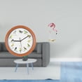 thumbnail image 2 of Reloj de pared con diseño de flamenco, estatua de resina, figura de pájaro, escultura, patrón único de plumas en relieve, decorativo, adecuado para sa, 2 of 8
