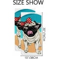 thumbnail image 3 of SKYSONIC Absorbent Face Bath Towels Set of 2 Pcs Pug Dog on Beach Fingertip Hand Towels for Bathroom Kitchen 30"x15", 3 of 6