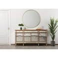 thumbnail image 3 of Elegant Decor Contempo 4 Door 72" Mirrored Sideboard in Hand Rubbed Antique Gold, 3 of 12