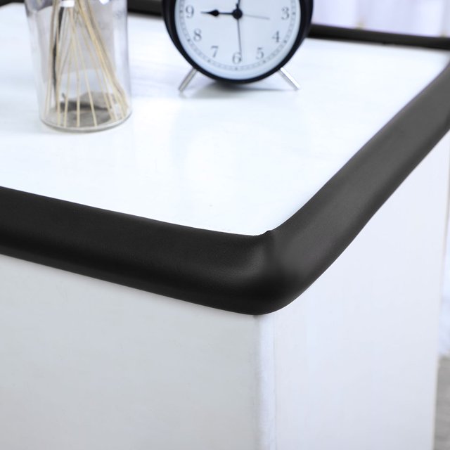 Unique Bargains 6.6ft Table Edge Foam Edge Cushion Guard Strip Soft Bumper Protector Black