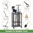 thumbnail image 6 of Garden Tool Organizer Yard Tool Tower Rack For Garage Organization And Storage Up To 35 LongHandled Tools Rakes Brooms Heavy Duty Steel Garden Tool Stand For Shed Outdoor Black, 6 of 8