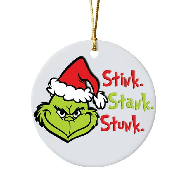 the Grinch Christmas Decor 2023 Christmas Tree Decorations, ?????????????? Christmas Thanksgiving Holiday Acrylic Pendant Fun Green Christmas Decoration For Family Holiday Party