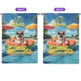 thumbnail image 2 of Hello Summer Akita Pool Day on Watermelon Float House Flag 28x40in Double Sided Inu Dog Lover Outdoor Decor - 13008, 2 of 5