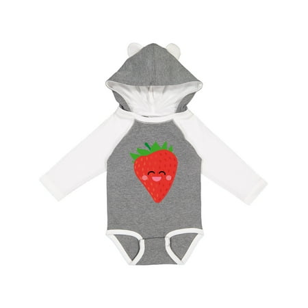 

Inktastic Strawberry Kawaii Gift Baby Boy or Baby Girl Long Sleeve Bodysuit