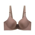thumbnail image 2 of Asxite Women D Cup Solid Seamless Underwire Lift Support Bra Coffee 44/100D, 2 of 3