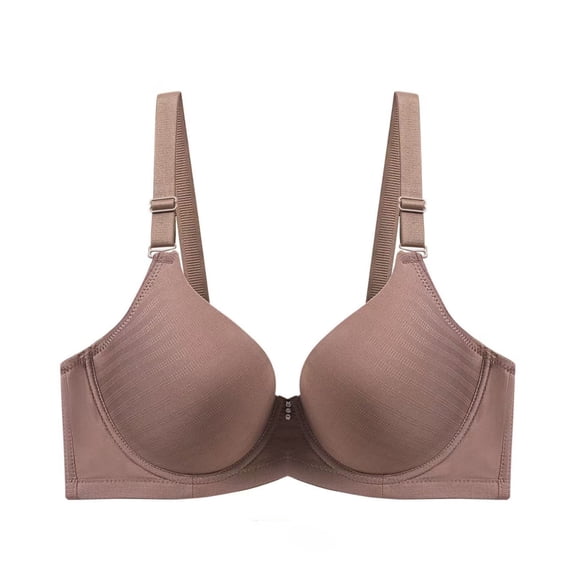 Women's Everyday Luxe Embellished Underwire T-shirt Bra Coffee 36