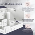thumbnail image 6 of Alaterre Furniture 48in Wood Bathroom Vanity with Soft-Close Doors, White, 6 of 8