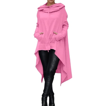 ZHOUCHANKIDS Women s Hoodies and Sweatshirts Fall Winter Casual Pullover with Pocket Loose Fit Hooded Design Comfortable Fashion for Daily Wear Pink