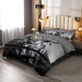 thumbnail image 2 of Highland Cow Bedding Set Full Size Grey Bull Cattle Comforter Set Funny Farmhouse Wildlife Animal Duvet Set Teens Western Cowboy Style Down Comforter Adult Bedroom Decor, 2 of 3