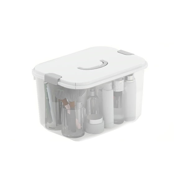 Storage Box with Detachable Lid - Transparent Handle, Multifunctional Plastic Portable Clothes Toys Sorting Box, Household Supplies