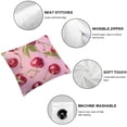 thumbnail image 4 of BANET Cute Pink Fruit Throw Pillow Covers for Toddler Decor Decorative Pillow Case Pillowcase Super Soft Plant Outdoor Pillows Covers Bedroom Tree 24x24in, 4 of 5