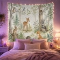 thumbnail image 2 of Young Deer with Woodland Animals in Forest, Peaceful Watercolor for Kids, Nursery Wall Art Decor, Birthday Gift Tapestry Wall Hanging for Nursery and Bedroom, 2 of 7