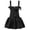 Black, variant on TAIAOJING Gothic Square Neck Corset Shapewear With Black A-Line Pleated Skirt Set For Women Bowknot Spaghetti Strap Bustier