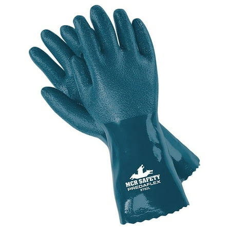 Mcr Safety Chemical Gloves,L,12 in. L,Rough,PR  9792L