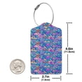 thumbnail image 4 of Disketp 2 Pcs Luggage Tag For Suitcase,Colorful Mushrooms Leather Baggage Tag With Stainless Steel Loop Privacy Cover For Women Men Girls, 4 of 5