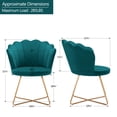 thumbnail image 4 of Duhome Modern Accent Chair with Gold Metal Legs, Velvet Makeup Vanity Chair with Back Atrovirens, 4 of 7