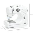 thumbnail image 7 of Best Choice Products 6V Portable Sewing Machine, 42-Piece Beginners Kit w/ 12 Stitch Patterns - Gray/White, 7 of 7