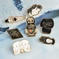 thumbnail image 6 of GKNET Gothic Halloween Pin Brooch Moon Skull Black Cat Punk Pins Animal Gifts Jewelry-130, 6 of 9