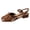 Brown, variant on YLYL Womens Sandals Bowknot Closed Square Toe Chunky Low Heel Dressy Casual Wedding Party Dress Shoes