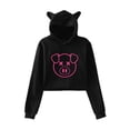 thumbnail image 4 of Sudadera con capucha con estampado de cerdo rosa para mujer, suéter de lana Kawaii, ropa de calle informal Harajuku con orejas de gato, Otoño e Invierno, 4 of 4