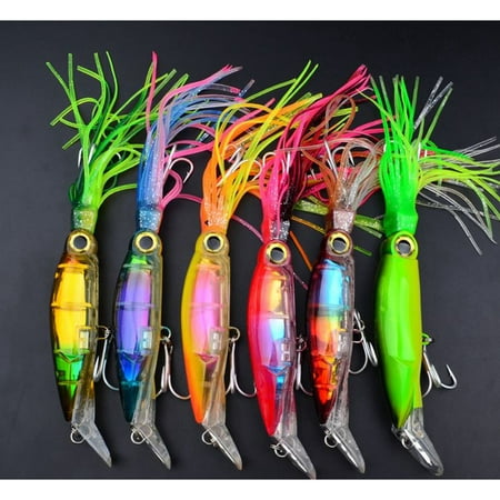 14cm Plastic Sleeve-Fish Fishing Baits & Lures Bass CrankBaits Saltwater Freshwater Fishing Tackle Hooks Hard Bait 6Pcs/Set Random (Best Hard Baits For Bass)