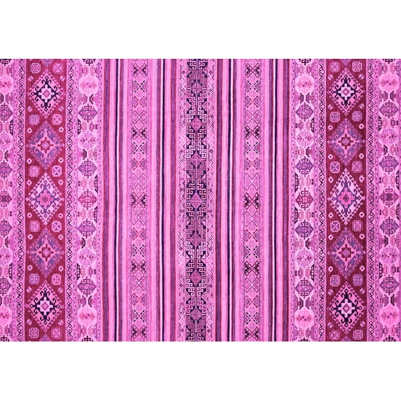Ahgly Company Indoor Rectangle Abstract Pink Modern Area Rugs, 2' x 3'