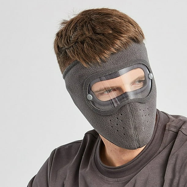Tocados Faciales Antivaho con gafas Desmontables a Prueba de viento gris Sunnimix