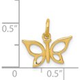 thumbnail image 4 of 14K Yellow Gold Butterfly Charm (13 X 13) Made In Peru xac138, 4 of 6