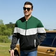 thumbnail image 5 of Men's Bomber Jacket Lightweight Casual Zipper Coat with Pockets Ideal for Camping, Hiking, 5 of 8