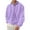 Purple, variant on Men's Winter Solid Color Lapel Loose Long Sleeve T-Shirt, Henley Button Up Sport Top for Casual Wear, Gym and Lounge Style,Black,4XL