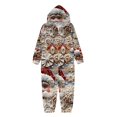 thumbnail image 4 of Penkiiy Family Christmas Onesies Matching Sets Pajamas Holiday Cute Print Pjs Hoodie Fleece Sleepwear for Couple and Kids 6 Years Multicolor, 4 of 6