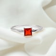 thumbnail image 3 of Rosec Jewels 1 CT Princess Cut Real Fire Opal Solitaire Ring, Orange Fire Opal Gold Ring for Women, Gift for her, 18K White Gold, US 7.50, 3 of 8