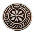 thumbnail image 2 of Wooden Textile Floral Pattern Block Decorative Fabric Print On Stamp Appeal Art, 2 of 3