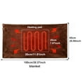 thumbnail image 5 of Couverture électrique portable lavable en machine pour canapé-lit, peluche douce pour le camping, voyage chaud, chauffage USB, réglage de la minuterie de voiture, 5 of 5