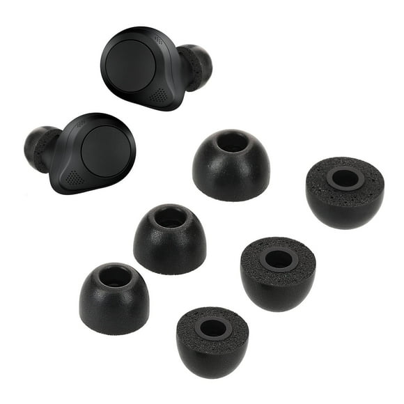 ComfortFit Memory Foam Ear Tips for Jabra Elite 85t - Set of 6 Black