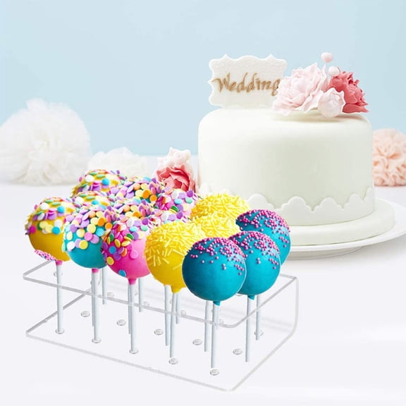 ibasenice Clear Acrylic Lollipop Holder Stand with , Wear-Resistant Design for Party Decor, Candy Storage, and Display