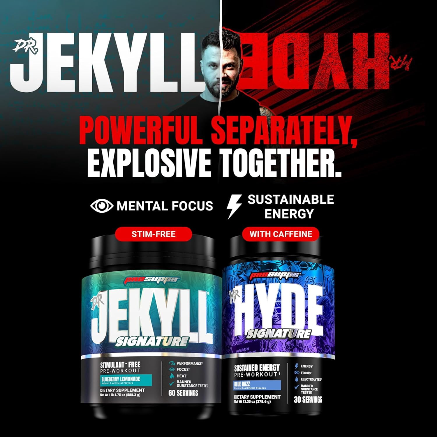 PROSUPPS Hyde Max Pump Pre Workout for Men and Women (Unflavored, 20 Servings)