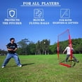 thumbnail image 2 of Portable Baseball Softball Pitching Screen, 4x7FT Pitcher Protection Net with Carry Bag and Ground Stakes, Batting Practice Net for Safe Training, 2 of 7