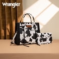 thumbnail image 7 of Wrangler Tote Bag for Women Western Cowhide Purse and Wallet Set, COW-Black, 7 of 7