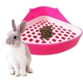 thumbnail image 1 of Toilette Lapin Bac à Litière, Petit Animal Coin Toilette Pot, Animal de Compagnie Litière Coin des Plateaux pour Lapin, Hámster (Rosa), 1 of 5