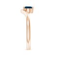 thumbnail image 3 of ANGARA Natural Pear London Blue Topaz Wave Shank Solitaire Ring in 14K Rose Gold for Women (Size-7x5mm) | November Birthstone, Anniversary, Jewelry Gift for Women | Natural London Blue Topaz Ring, 3 of 10