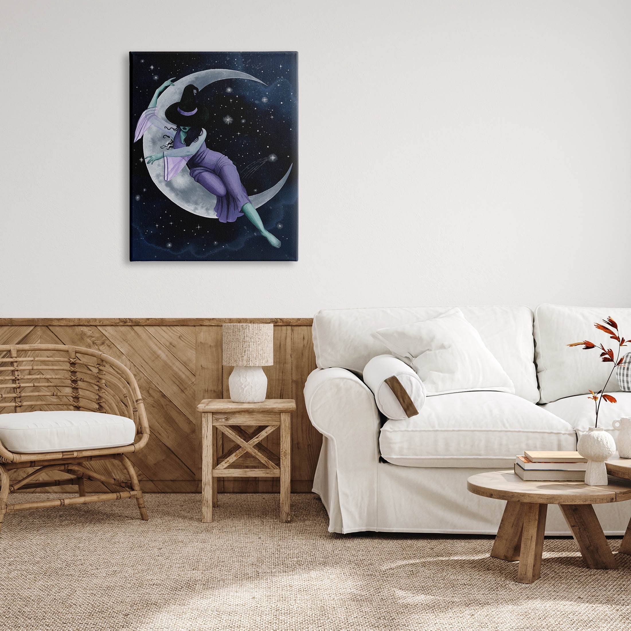 Stupell Industries Moon Witch Starry Night Sky Painting Gallery Wrapped Canvas Print Wall Art, Design by Grace Popp