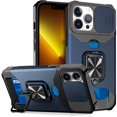 thumbnail image 3 of Case For iPhone 14 13 12 11 Pro Max XS XR 8 7 Plus Slide Camera Card Holder Slot Duty Wallet Protective With Ring Stand Cover, 3 of 5