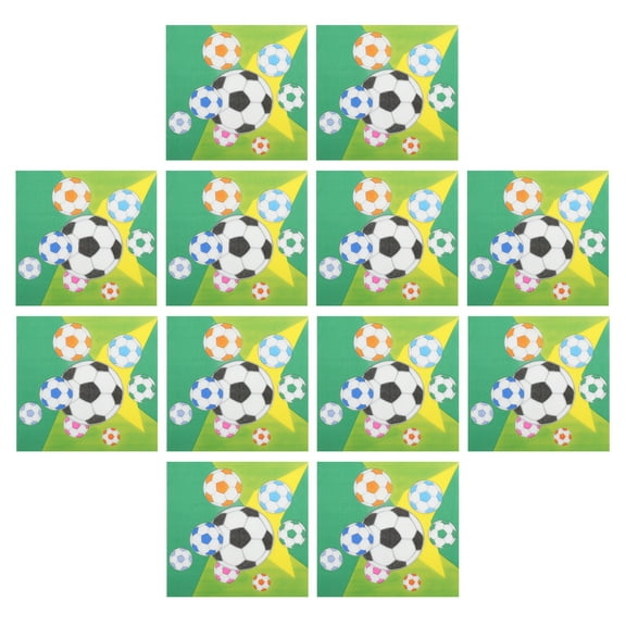 HOMEMAXS 20 Pcs Sports Napkins Football Printed Napkin Banquet 16.50X16.50X0.10CM