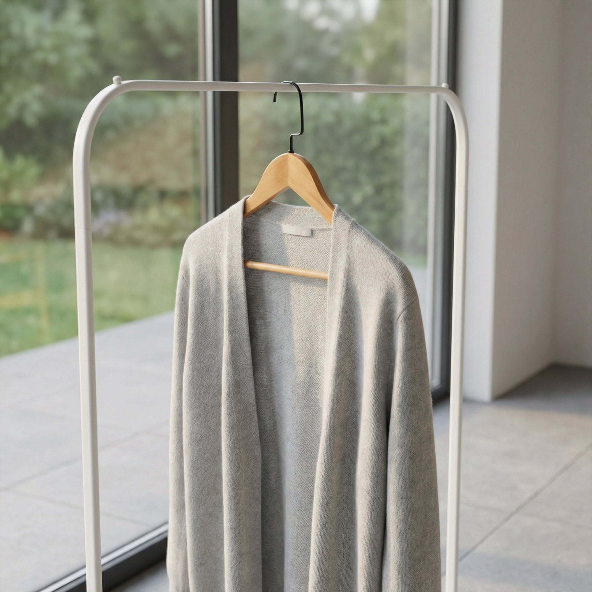Unique Bargains 2Pcs Wood Nonslip Durable Hangers Natural
